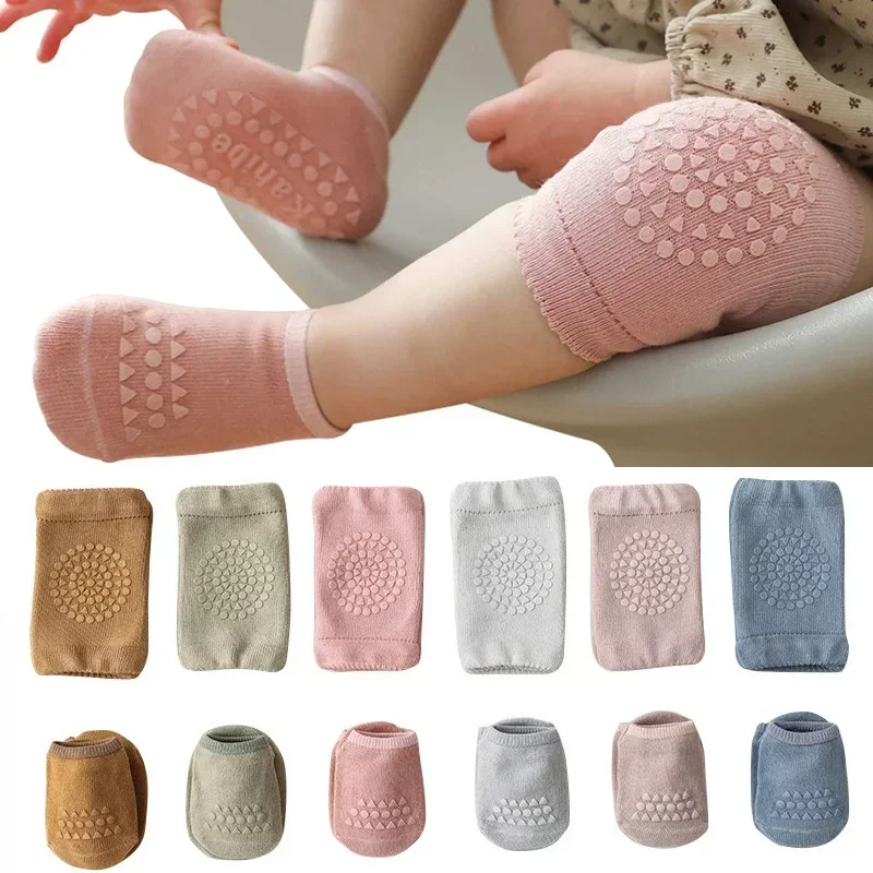 Baby Knee Pad Crawling - Baby Knee Pads Socks Set for