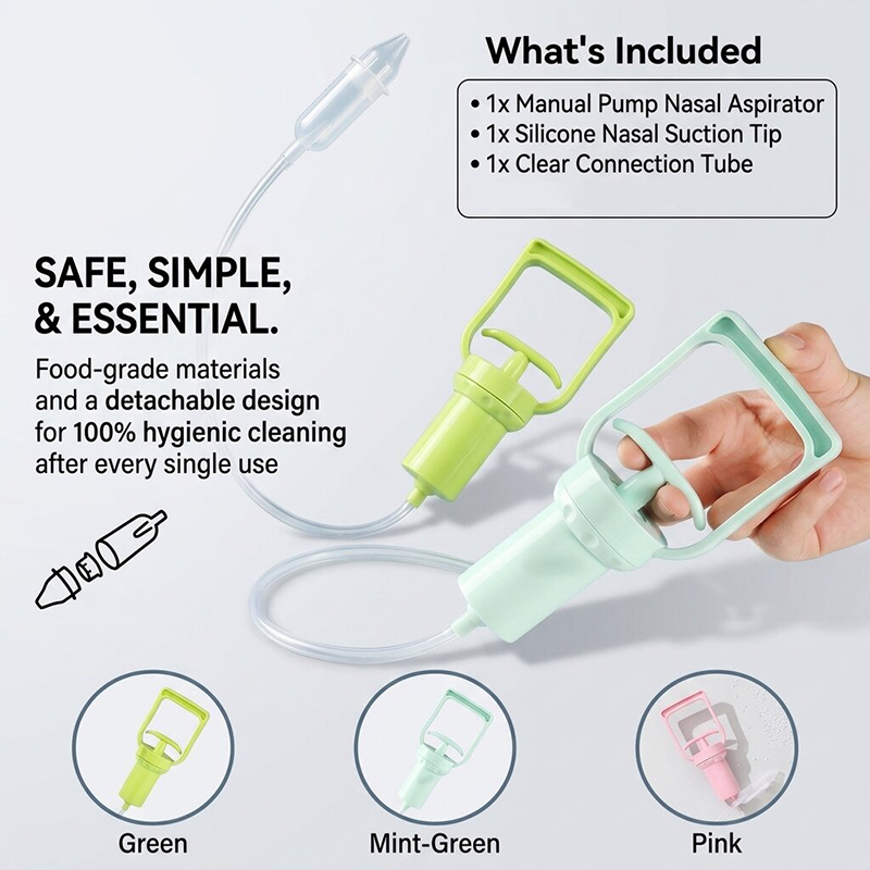 Baby Nose Cleaner - Powerful Hand Pump Baby Nasal Aspirator