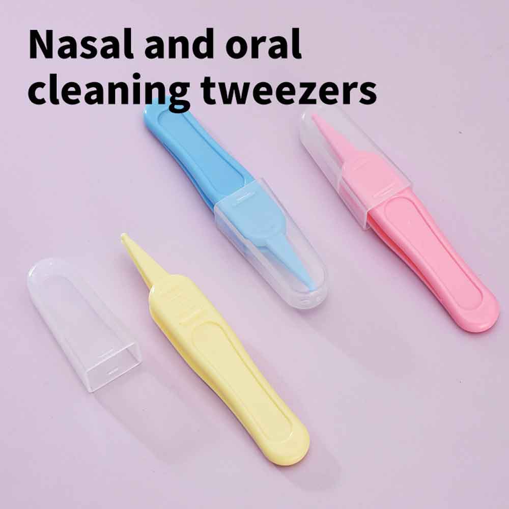 Baby Nose Cleaner - Safety Tweezers Cleaning Forceps Baby Plastic