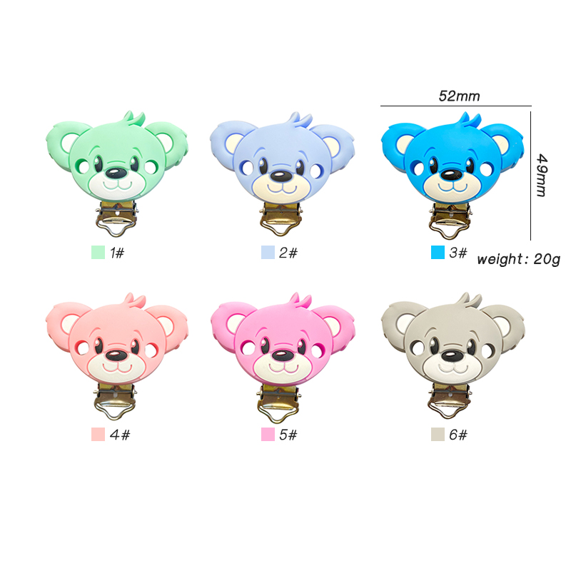 3pcs Silicone Bear Pacifier Cl - Baby Products Photos review and price