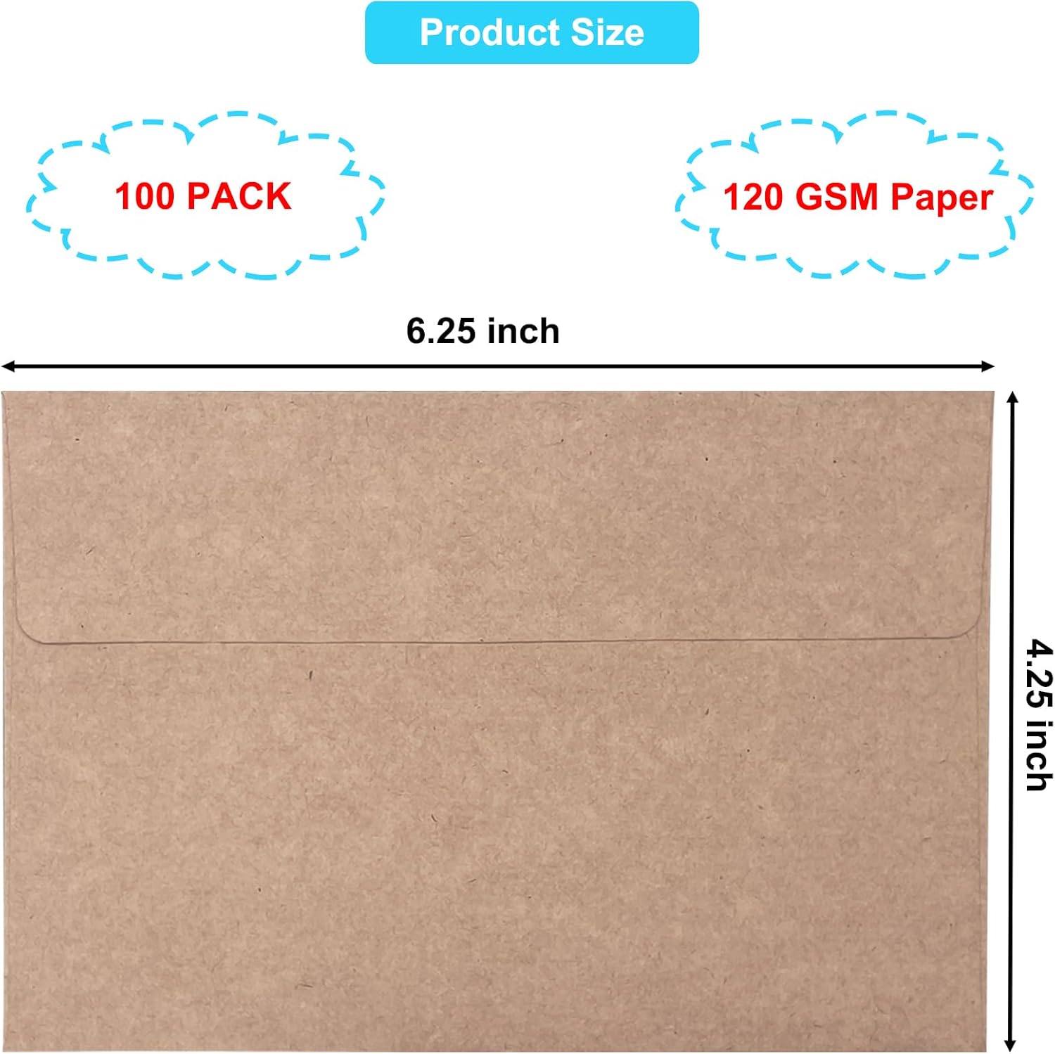 100 Pack 4x6 Kraft Envelopes f - Baby Products Photos review and price