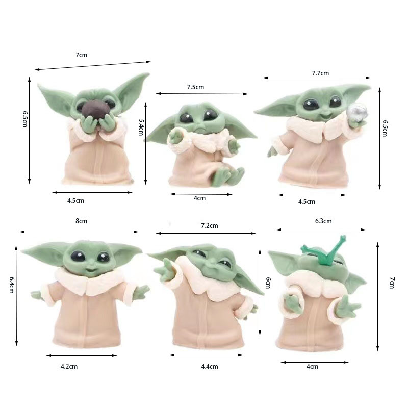 6PCS Star Wars 4-6cm ToyS Mast - Baby Yoda Products review and price