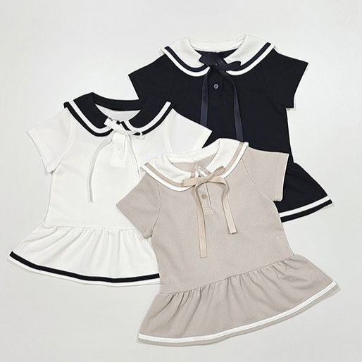 Girl's Baby Collar Dress 2026  - Baby Products Korean review and price