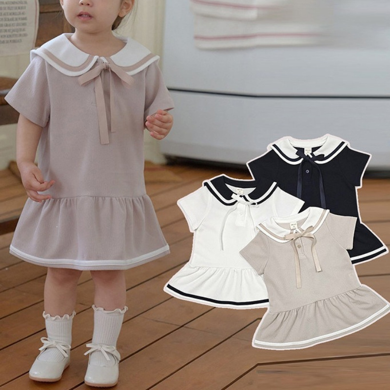 Girl's Baby Collar Dress 2026  - Baby Products Korean review and price